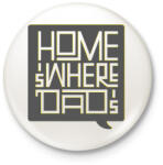 printfashion Ahol apa van ott az otthon - Kitűző, hűtőmágnes - Fehér (5621828)