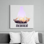 printfashion Meditáció - Vászonkép - Fehér (6640900)