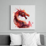 printfashion sárkány - Vászonkép - Fehér (13780917)