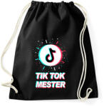 printfashion Tik Tok Mester - Sportzsák, Tornazsák - Fekete (2134632)