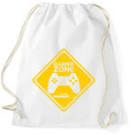 printfashion Gamer zone - Sportzsák, Tornazsák - Fehér (2068010)