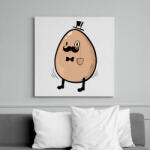 printfashion Mr. Tojás - Vászonkép - Fehér (14012996)