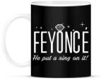 printfashion Lánybúcsú - FEYONCÉ - Bögre - Fekete (792870)