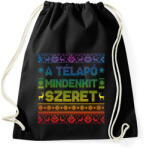 printfashion A télapó mindenkit szeret - Sportzsák, Tornazsák - Fekete (9676424)