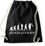 printfashion horgász evolúcio fehér - Sportzsák, Tornazsák - Fekete (5801378)