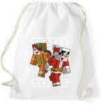 printfashion Minecraft Karácsony - Sportzsák, Tornazsák - Fehér (11277407)