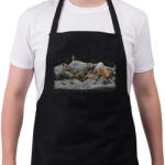 printfashion cica és capybarák - Kötény - Fekete (14649602)