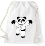 printfashion Karatés panda - Sportzsák, Tornazsák - Fehér (12101515)