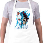 printfashion DT Inosuka mask - Kötény - Fehér (5130980)