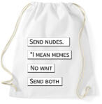 printfashion Send nudes - Telefontok - Sportzsák, Tornazsák - Fehér (7007540)