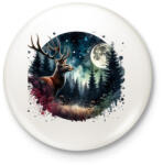 printfashion Szarvas - erdei telihold - ajándék vadászoknak - Kitűző, hűtőmágnes - Fehér (15385169)