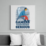 printfashion Serious Gamers - Vászonkép - Fehér (6630975)