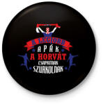 printfashion Horvát csapat - Kitűző, hűtőmágnes - Fekete (10860522)