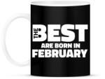 printfashion The Best are born in february - Bögre - Fekete (5427305)