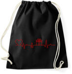 printfashion Karácsonyi szívverés - Sportzsák, Tornazsák - Fekete (1098521)