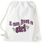printfashion I am just a girl - Sportzsák, Tornazsák - Fehér (16642128)