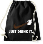 printfashion Just drink it - kávé - Sportzsák, Tornazsák - Fekete (3667541)