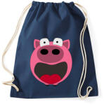 printfashion Pig - Sportzsák, Tornazsák - Sötétkék (371309)