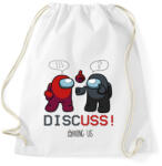 printfashion Among us - Discuss ! - Sportzsák, Tornazsák - Fehér (4522210)
