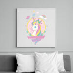 printfashion Unikornis - Vászonkép - Fehér (6624387)