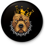printfashion Pitbull király - Kitűző, hűtőmágnes - Fekete (3104339)
