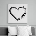 printfashion outdoor szív - Vászonkép - Fehér (13030192)