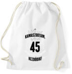 printfashion kamasz-45-black-white - Sportzsák, Tornazsák - Fehér (601550)