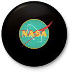 printfashion Retro Nasa logo - Kitűző, hűtőmágnes - Fekete (4249341)