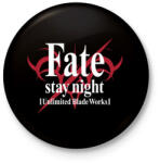 printfashion Fate Stay Night - Kitűző, hűtőmágnes - Fekete (3103898)