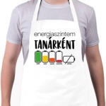 printfashion Energiaszintem Tanárként - Kötény - Fehér (16549964)