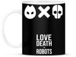 printfashion Love Death and Robots logo - Bögre - Fekete (7163220)