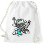 printfashion Robot Rock - Sportzsák, Tornazsák - Fehér (1574854)