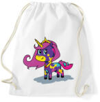 printfashion Lila unikornis - Sportzsák, Tornazsák - Fehér (4184029)