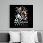 printfashion Lewis Hamilton Forma 1 bajnoki címek - Vászonkép - Fekete (13283446)
