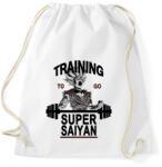printfashion Training To Go Super Saiyan - Sportzsák, Tornazsák - Fehér (950788)