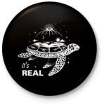 printfashion Lapos-föld hívő - Kitűző, hűtőmágnes - Fekete (13211196)