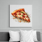 printfashion Pizza - Vászonkép - Fehér (14821300)