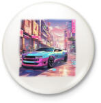 printfashion autó - Kitűző, hűtőmágnes - Fehér (15151422)