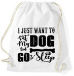 printfashion I just want to pet my dog and go to sleep - Sportzsák, Tornazsák - Fehér (16404333)