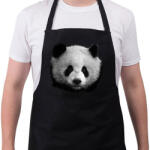 printfashion panda (fekete-fehér újság) - Kötény - Fekete (14447757)