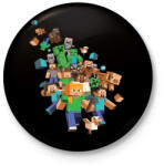printfashion Minecraft #2 - Kitűző, hűtőmágnes - Fekete (3084377)