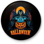 printfashion Halloween Grim Reaper - Kitűző, hűtőmágnes - Fekete (5550221)