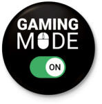 printfashion Gaming mode on! - Kitűző, hűtőmágnes - Fekete (11451687)