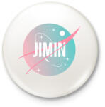 printfashion BTS NASA: JIMIN - Kitűző, hűtőmágnes - Fehér (3082883)