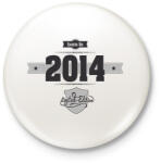 printfashion born-in-2014-(dark&lightgrey) - Kitűző, hűtőmágnes - Fehér (3076181)