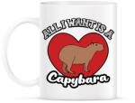 printfashion All I want is a capybara - Bögre - Fehér (12747781)