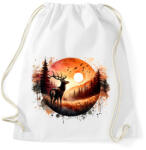 printfashion Szarvas - erdei naplemente - ajándék vadászoknak - Sportzsák, Tornazsák - Fehér (15377560)