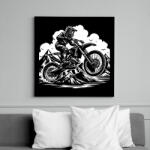 printfashion motocross - Vászonkép - Fekete (16734884)