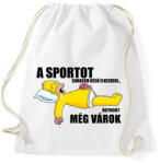 printfashion A sportot sohasem késő elkezdeni. . . - Sportzsák, Tornazsák - Fehér (1670250)