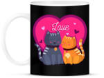 printfashion Love cats - Bögre - Fekete (6059419)